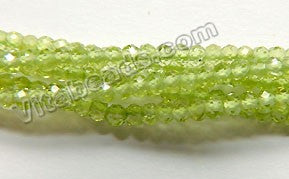 Peridot Natural AAA  -  Small Faceted Rondel  16"