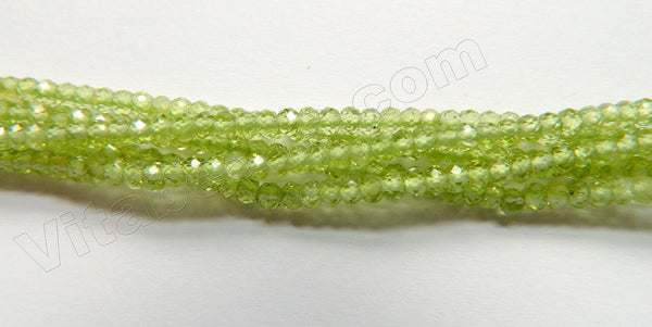 Peridot Natural AAA  -  Small Faceted Rondel  16"