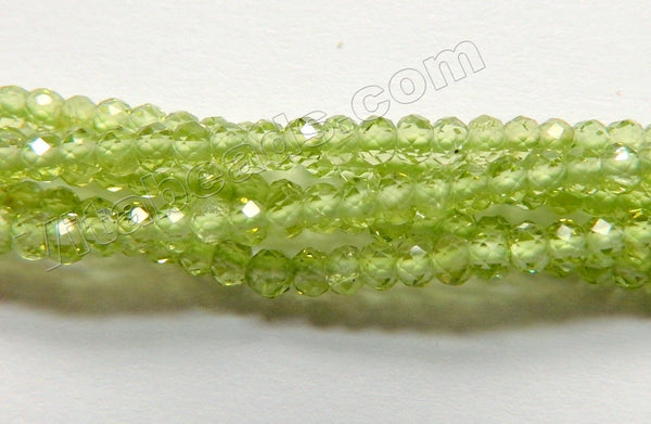 Peridot Natural AAA  -  Small Faceted Rondel  16"