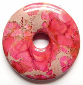 Smooth Pendant - Donut Fuchsia Impression Jasper