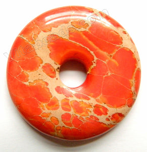 Smooth Pendant - Donut Orange Impression Jasper