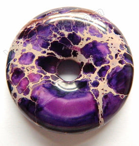 Smooth Pendant - Donut Purple Impression Jasper
