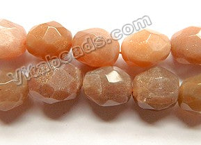 Pink Moonstone Natural AAA  -  Machine Cut Egg Nuggets  16"