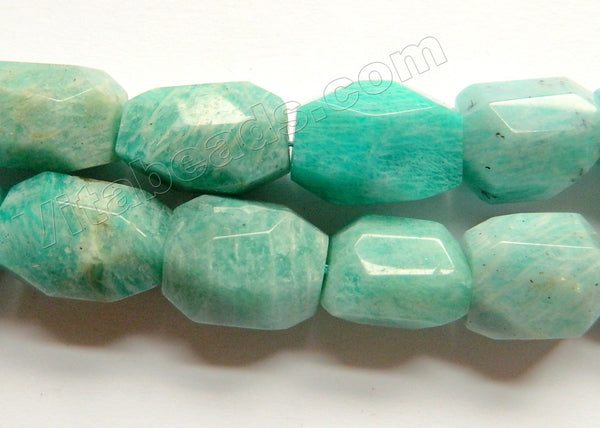 Light Russia Amazonite Natural A  -  Machine Cut Tumbles  16"