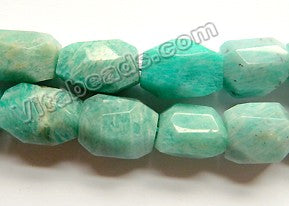 Light Russia Amazonite Natural A  -  Machine Cut Tumbles  16"