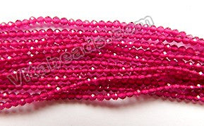 Ruby Crystal A  -  Small Faceted Round  15"