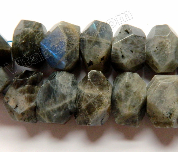 Labradorite A  -  Machine Cut Rondel Tumble  16"