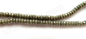 Pyrite  -  Faceted Rondel  15"