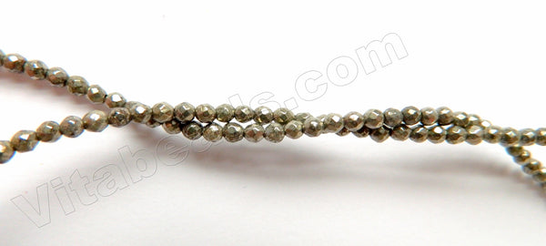 Pyrite A  -  Faceted Round  15"