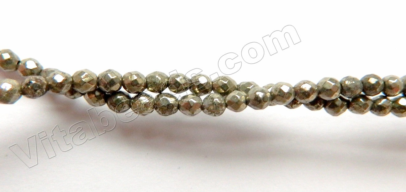 Pyrite A  -  Faceted Round  15"