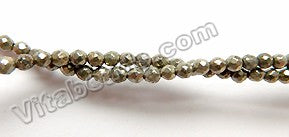 Pyrite A  -  Faceted Round  15"