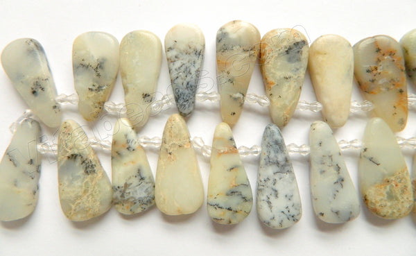 Africa Opal Natural AA  -  Graduated Smooth Top Drilled Long Drops 15"