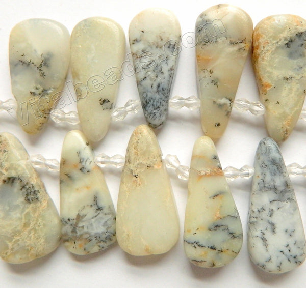 Africa Opal Natural AA  -  Graduated Smooth Top Drilled Long Drops 15"