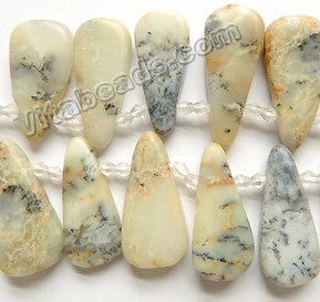 Africa Opal Natural AA  -  Graduated Smooth Top Drilled Long Drops 15"