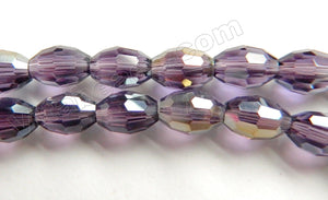    Coated Amethyst Crystal  -  Small Faceted Rice  11"