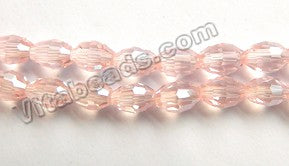 Pink Crystal  -  Small Faceted Rice  11"