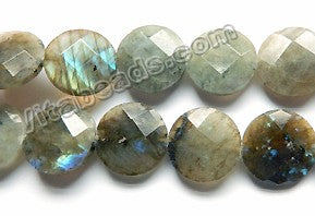Labradorite  -  Faceted Coins  16"