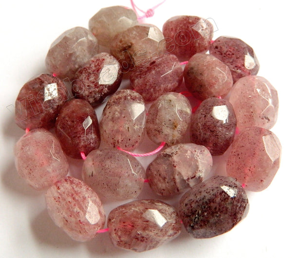 Ruby Strawberry Quartz Natural A  -  Faceted Tumble  15"