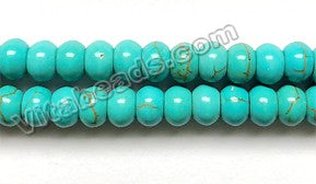 Cracked Chinese Turquoise  -  Smooth Tire, Smooth Rondel  16"