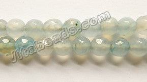 Pale Amazonite Fire Agate  -  Faceted Round  16"