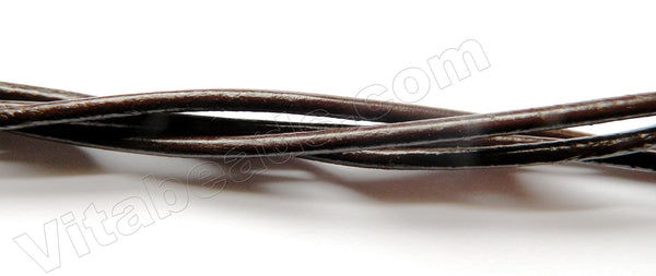 Handcraft use Genuine Leather Cord  Dark Brown