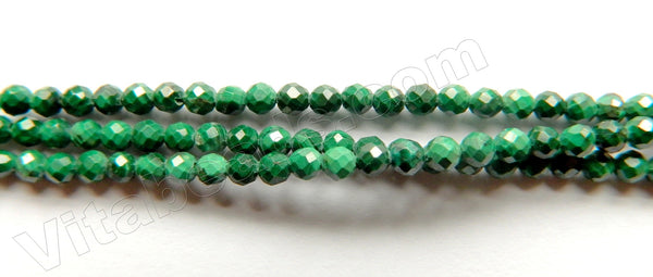 Malachite Natural A  -  Small Faceted Round 15.5"