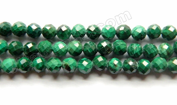 Malachite Natural A  -  Small Faceted Round 15.5"