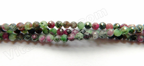 Ruby Zoisite Natural AA  -  Small Faceted Round 15"