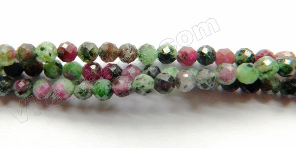 Ruby Zoisite Natural AA  -  Small Faceted Round 15"