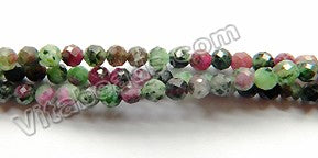 Ruby Zoisite Natural AA  -  Small Faceted Round 15"