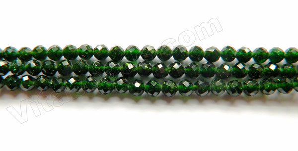 Green Goldstone AAA  -  Small Faceted Round 15"