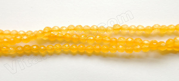 Natural Yellow Agate -  Small Faceted Round 15"