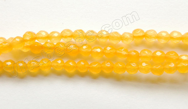 Natural Yellow Agate -  Small Faceted Round 15"