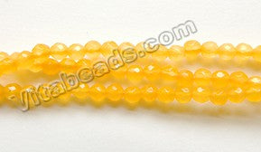 Natural Yellow Agate -  Small Faceted Round 15"
