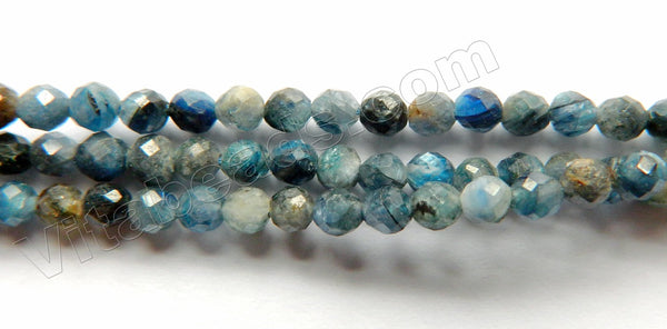 Dark Blue Kyanite Natural A  -  Small Faceted Round 15"