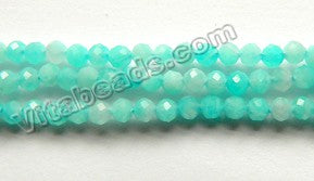 Peruvian Amazonite Opal Natural A  -   Small Faceted Round  15"