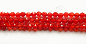 Dark Carnelian AA  -   Small Faceted Round  15"