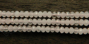 Rose Quartz Natural A  -  Small Faceted Rondell  15.5"
