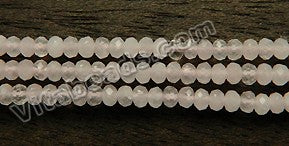 Rose Quartz Natural A  -  Small Faceted Rondell  15.5"