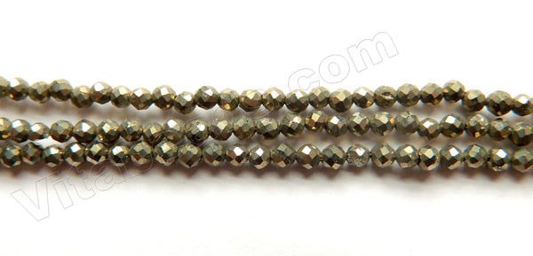 Pyrite A  -  Small Faceted Round  15"