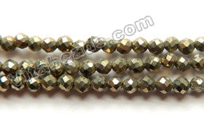 Pyrite A  -  Small Faceted Round  15"