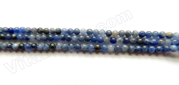 Sodalite AAA  -  Small Smooth Round Beads  15.5"