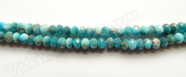 Apatite w/ Brown HK Natural AAA  -  Faceted Rondel  15"