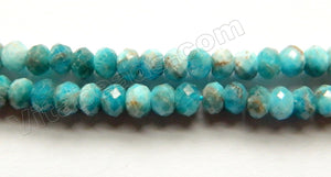 Apatite w/ Brown HK Natural AAA  -  Faceted Rondel  15"