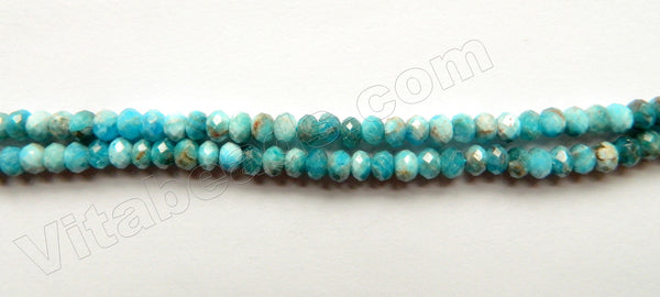 Apatite w/ Brown HK Natural AAA  -  Faceted Rondel  15"