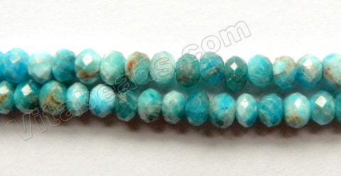 Apatite w/ Brown HK Natural AAA  -  Faceted Rondel  15"