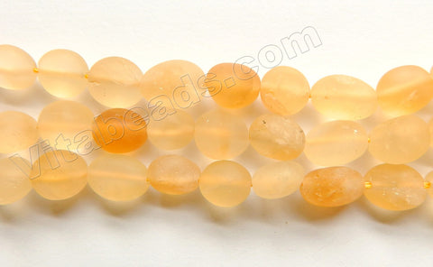 Matte Citrine A   -  Free Form Smooth Tumbles  15"
