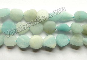 Matte Amazonite  -  Free Form Smooth Tumbles  16"