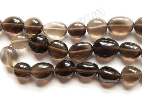 Smoky Topaz Natural AAA   -  Free Form Smooth Tumbles  16"