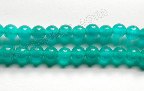 Transparent Apatite Jade A  -  Smooth Round Beads  15"